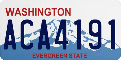 WA license plate ACA4191