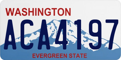 WA license plate ACA4197