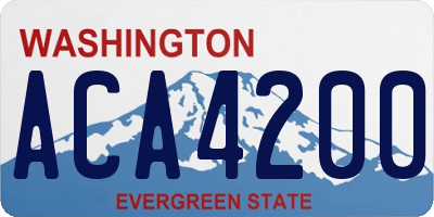 WA license plate ACA4200