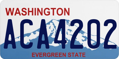 WA license plate ACA4202