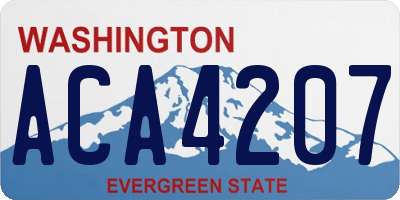 WA license plate ACA4207