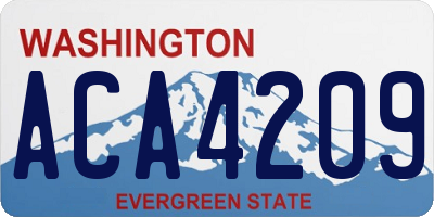 WA license plate ACA4209