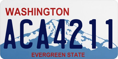 WA license plate ACA4211