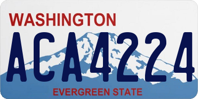 WA license plate ACA4224