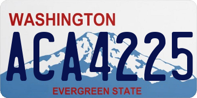 WA license plate ACA4225