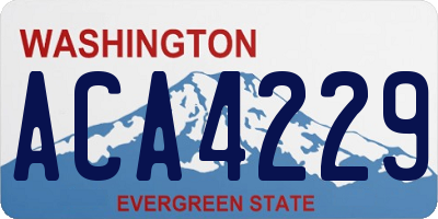 WA license plate ACA4229