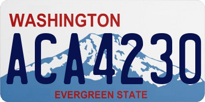 WA license plate ACA4230