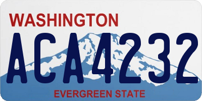 WA license plate ACA4232