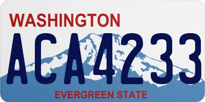 WA license plate ACA4233