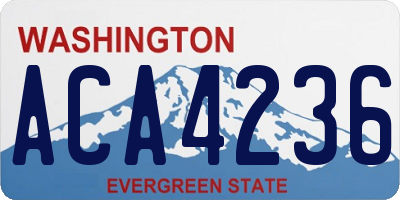 WA license plate ACA4236