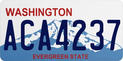 WA license plate ACA4237