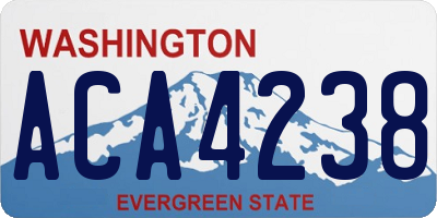 WA license plate ACA4238
