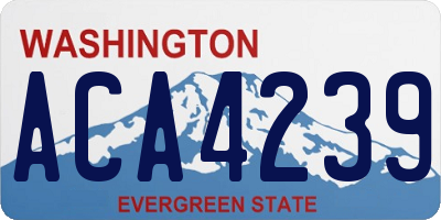 WA license plate ACA4239