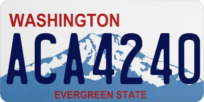 WA license plate ACA4240