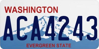 WA license plate ACA4243