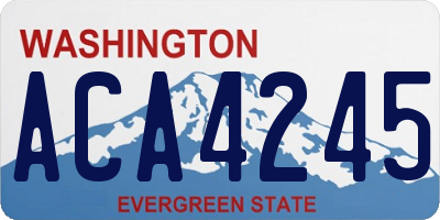WA license plate ACA4245