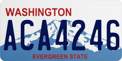 WA license plate ACA4246