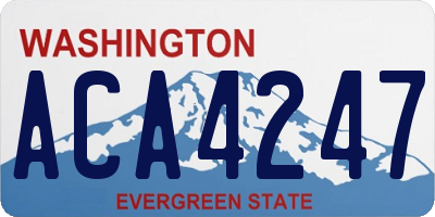 WA license plate ACA4247