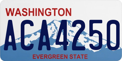 WA license plate ACA4250