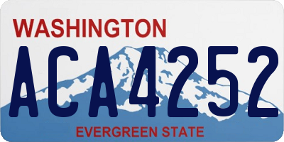 WA license plate ACA4252
