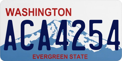 WA license plate ACA4254