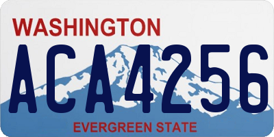 WA license plate ACA4256