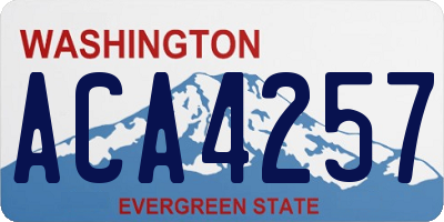 WA license plate ACA4257