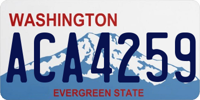 WA license plate ACA4259