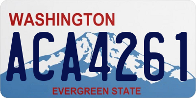 WA license plate ACA4261