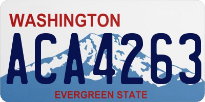 WA license plate ACA4263
