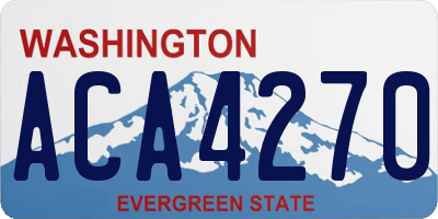 WA license plate ACA4270