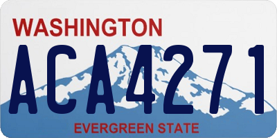 WA license plate ACA4271