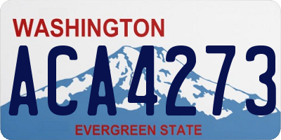 WA license plate ACA4273