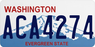 WA license plate ACA4274