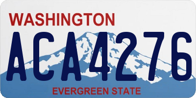 WA license plate ACA4276