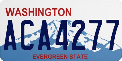 WA license plate ACA4277