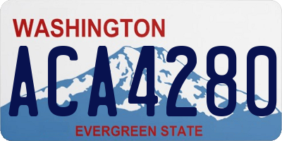 WA license plate ACA4280