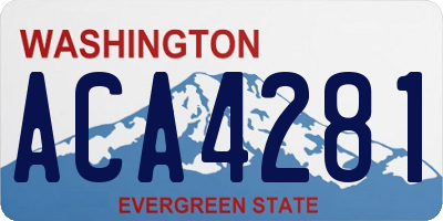 WA license plate ACA4281