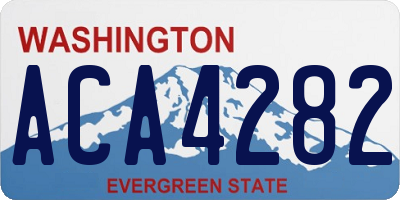 WA license plate ACA4282