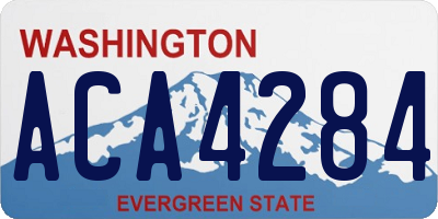 WA license plate ACA4284