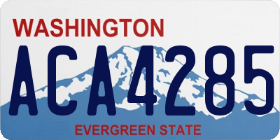 WA license plate ACA4285