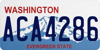 WA license plate ACA4286