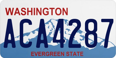 WA license plate ACA4287