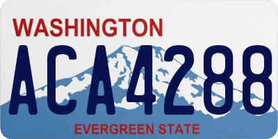 WA license plate ACA4288
