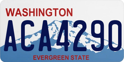WA license plate ACA4290