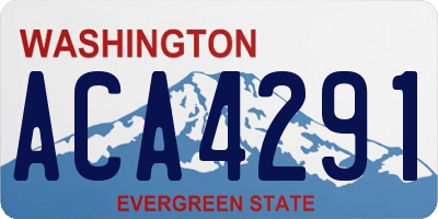 WA license plate ACA4291