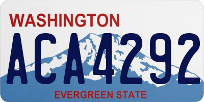 WA license plate ACA4292