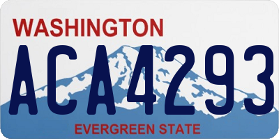 WA license plate ACA4293