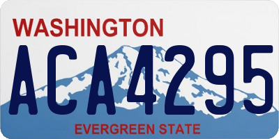 WA license plate ACA4295