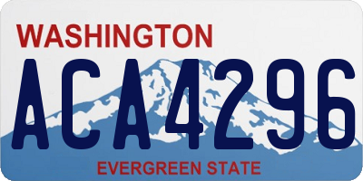 WA license plate ACA4296